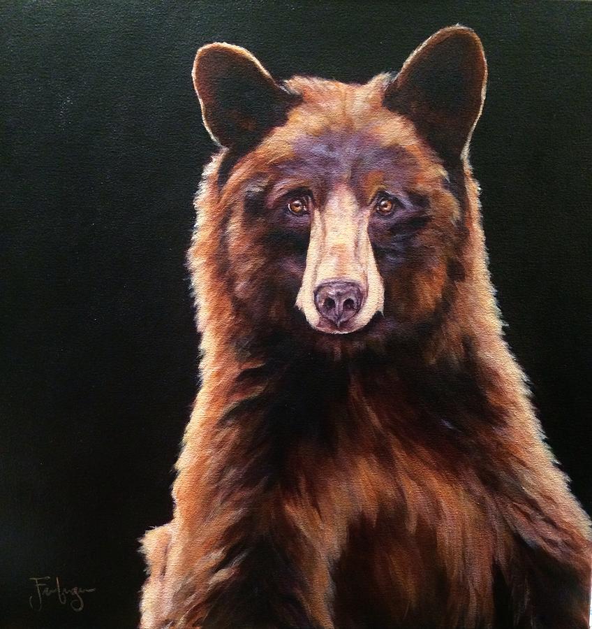 Bear Painting - Free Hugs by Joan Frimberger