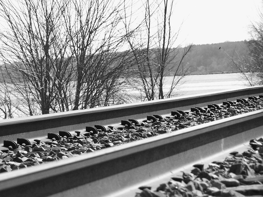 Train Track Photograph - Free by Joseph Norvell
