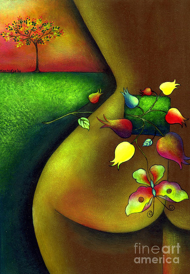 Butterfly Painting - Free Spirit by Mucha Kachidza