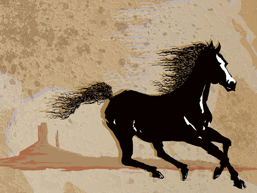 Landscape Digital Art - Free Spirit by Peter Secker Landscape Digital Art - Free Spirit by Peter Secker