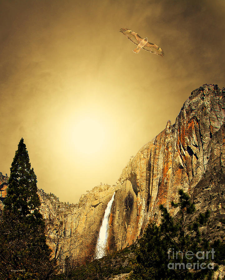 Yosemite National Park Photograph - Free To Soar The Boundless Sky . Portrait Cut by Wingsdomain Art and Photography