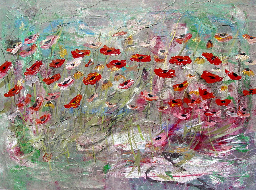 Free Wild Poppies Painting by Dorothy Maier