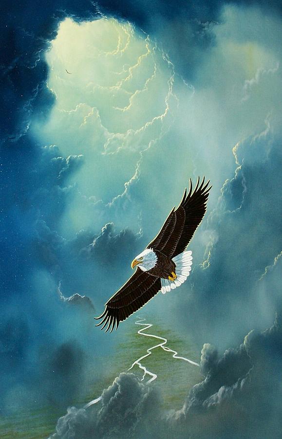 Eagle Painting - Freedom by Don Griffiths