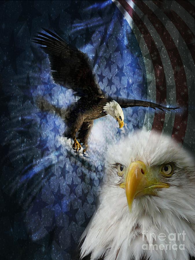 Freedom - Eagle Digital Art by Maria Urso