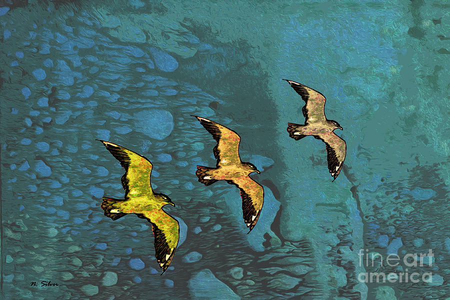 Bird Digital Art - Freedom Flight by Nina Silver
