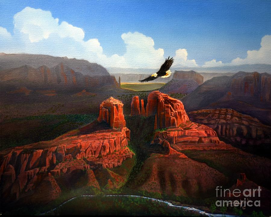Bald Eagle Painting - Freedom by Jerry Bokowski