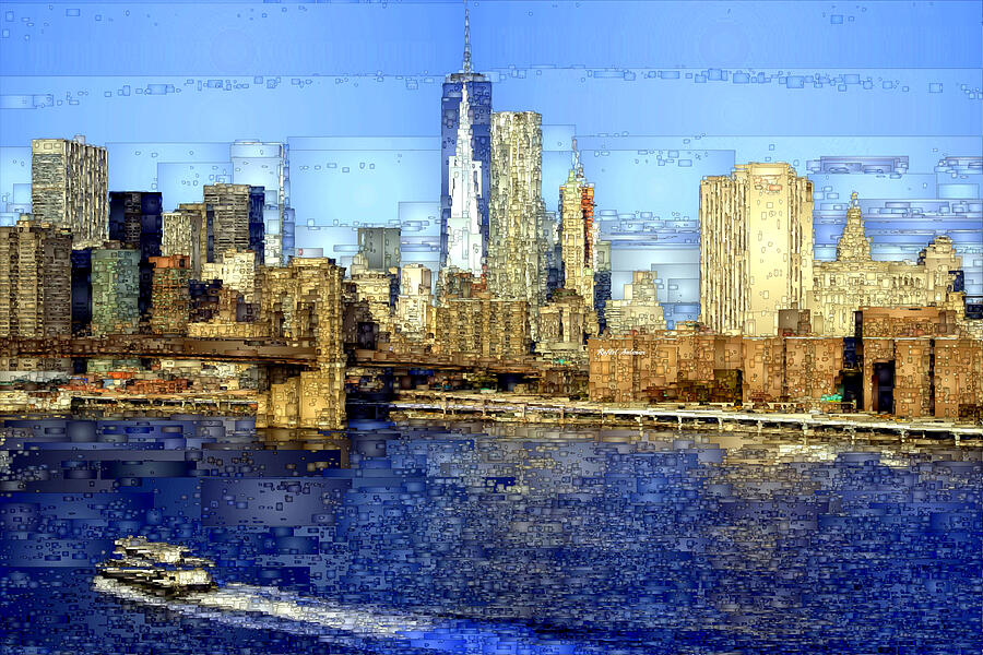 Freedom Tower in New York city Digital Art by Rafael Salazar