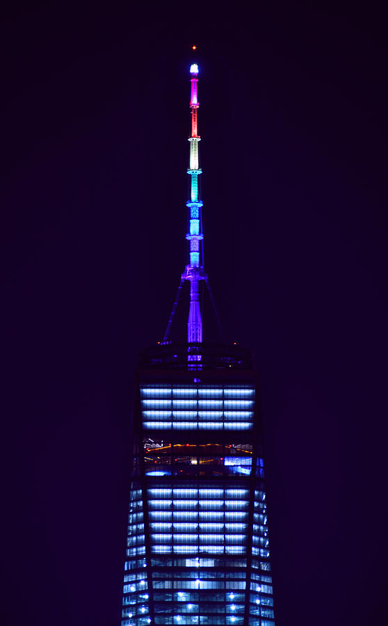 Freedom Tower in Rainbow Colors Photograph by Raymond Salani III