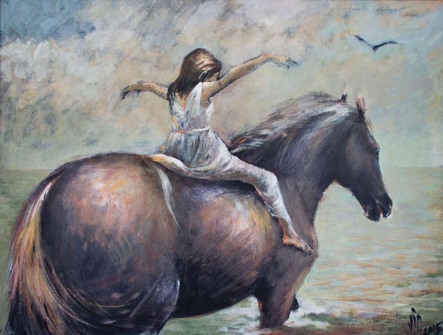 Horse Painting - Freedom by Vali Irina Ciobanu