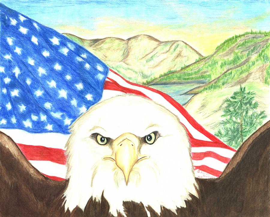 Freedoms Defender Drawing By Jennifer Skalecke - Fine Art America