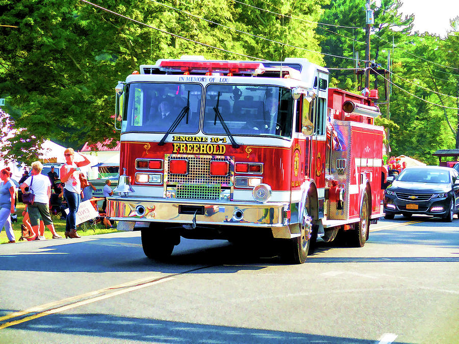 Freehold Volunteer Fire Company 10 Painting by Jeelan Clark