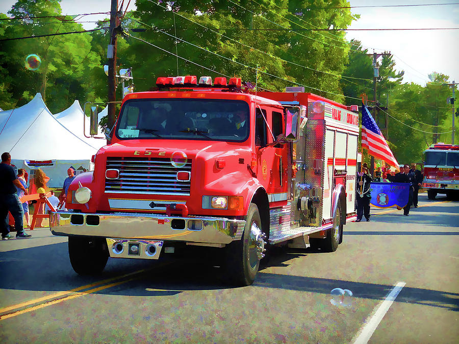 Freehold Volunteer Fire Company 6 Painting by Jeelan Clark