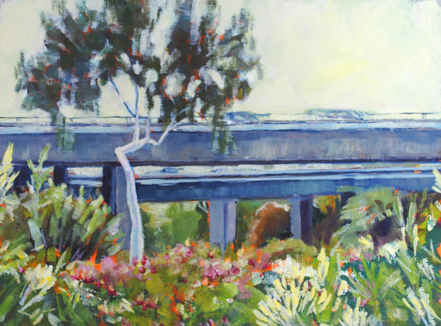 Freeway in the garden Painting by Richard  Willson