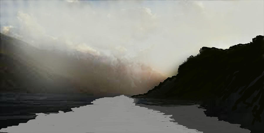 Freezing River Digital Art