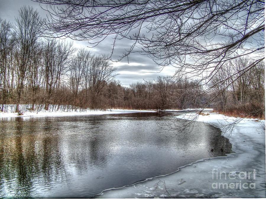 Winter Photograph - Freezing Up by Betsy Zimmerli