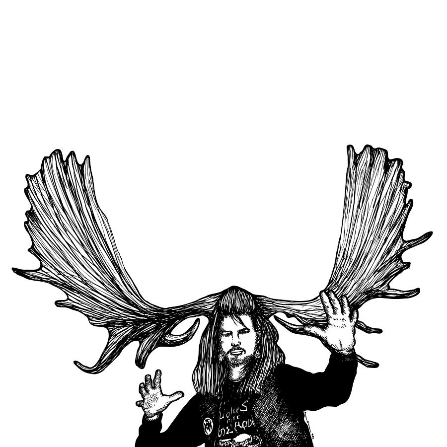 Drawn Drawing - Freiburger by Karl Addison Drawn Drawing - Freiburger by Karl Addison