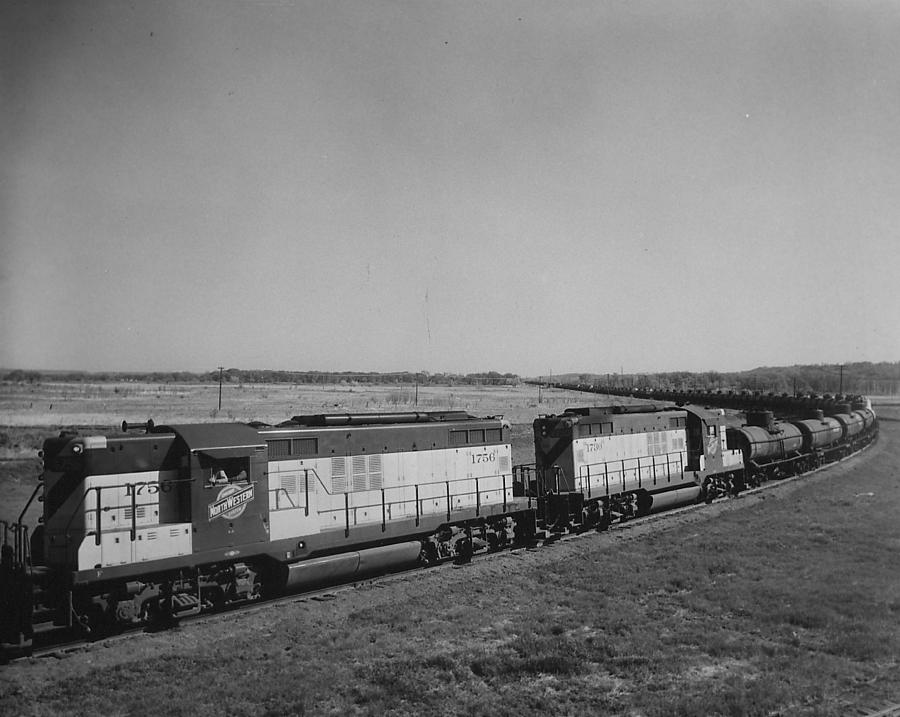Freight Train Rolls Through Countryside - 1958  #1 Photograph by Chicago and North Western Historical Society