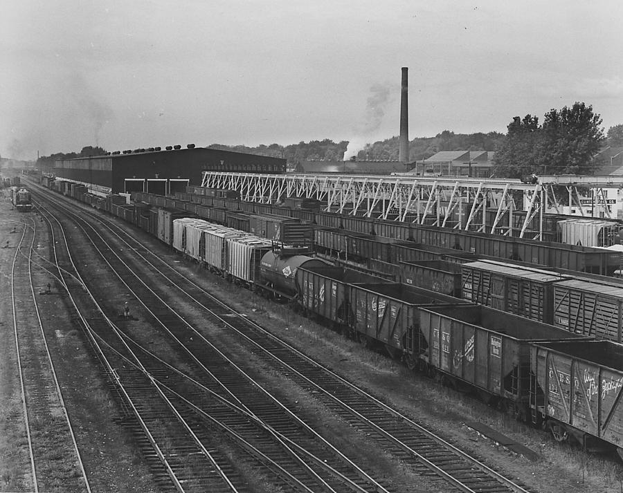 Freight Cars at Shop in Clinton Iowa Photograph by Chicago and North Western Historical Society