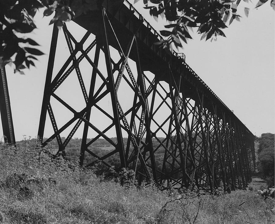 Iowa High Bridge - 1957 Photograph by Chicago and North Western Historical Society