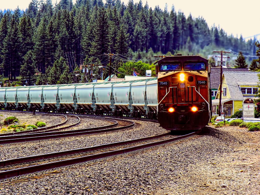Freight Train in the Mountain Photograph by Joe Lach