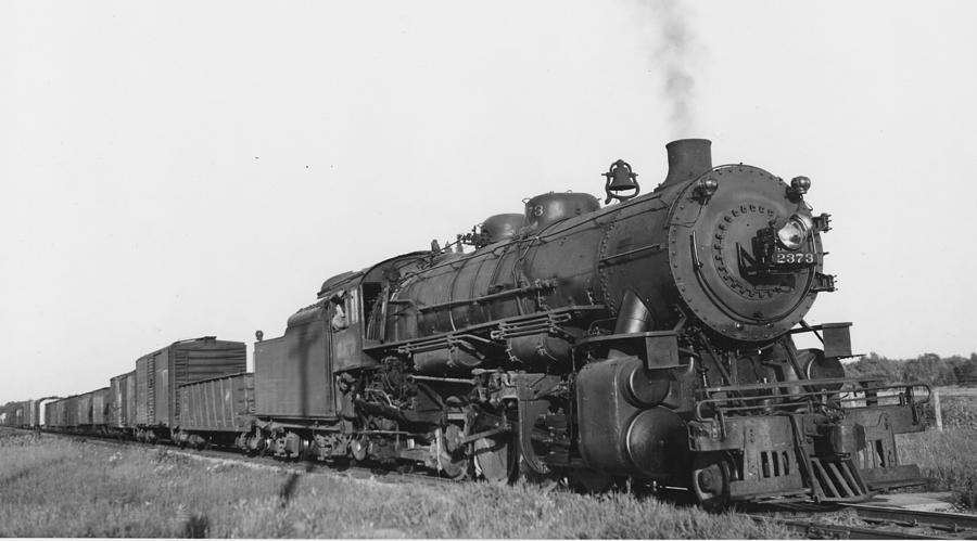 Freight Train Near Peshtigo Wisconsin - 1948 Photograph by Chicago and North Western Historical Society