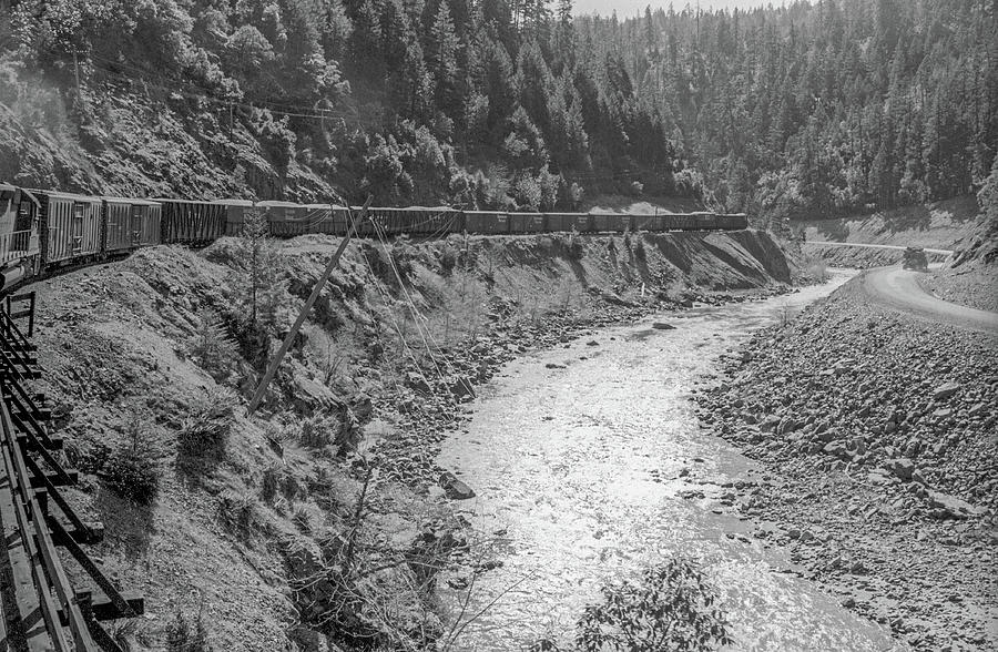 Freight Train Through Cow Creek Canyon, Oregon Photograph by Frank DiMarco