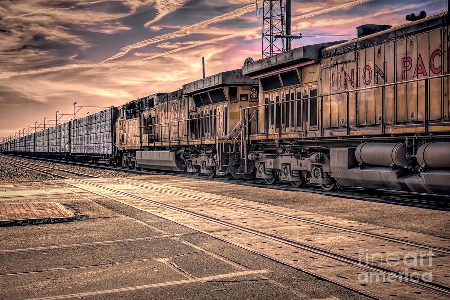 Freight Train Through Town Photograph by Joe Lach