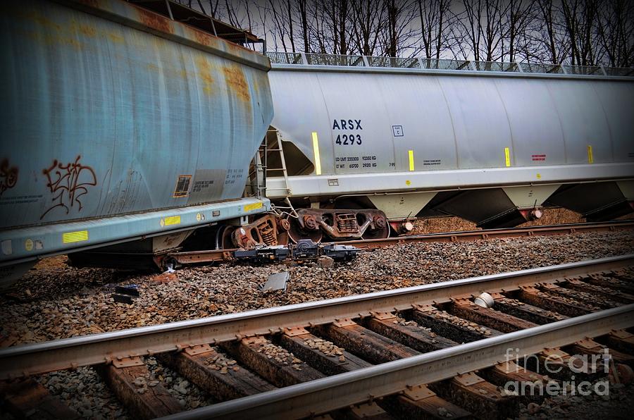 Freight Train Wreckage  Photograph by Paul Ward