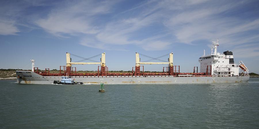 Freighter Heading to Port Photograph by Bradford Martin