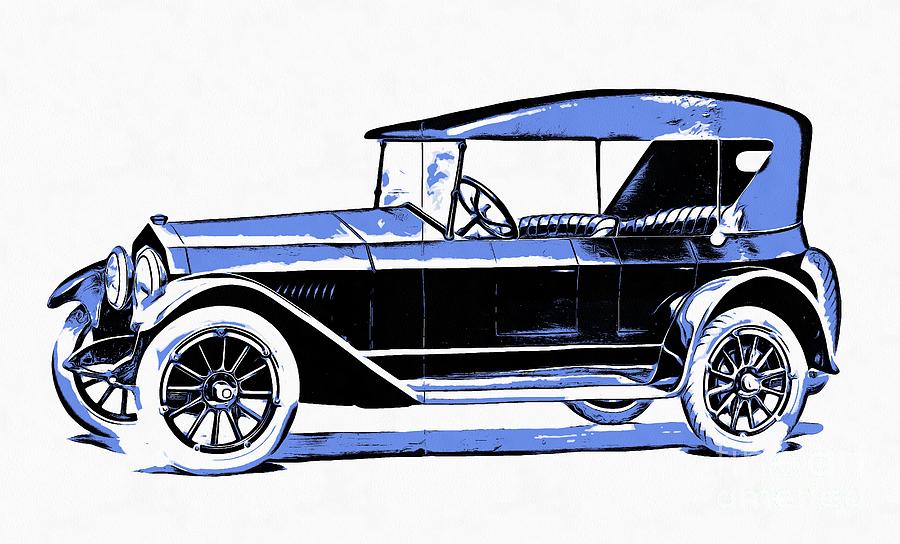 Vintage Digital Art - Fremont car 1919 by Edward Fielding