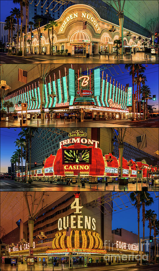 Las Vegas Photograph - Fremont Street 4 Casinos by Aloha Art