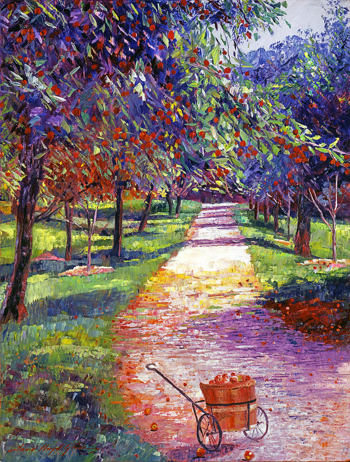 French Apple Orchards Painting by David Lloyd Glover
