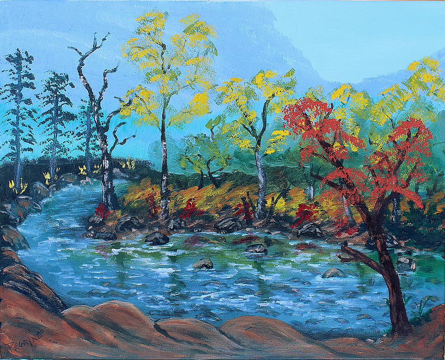 French Broad River Painting by Margaret G Calenda | Fine Art America