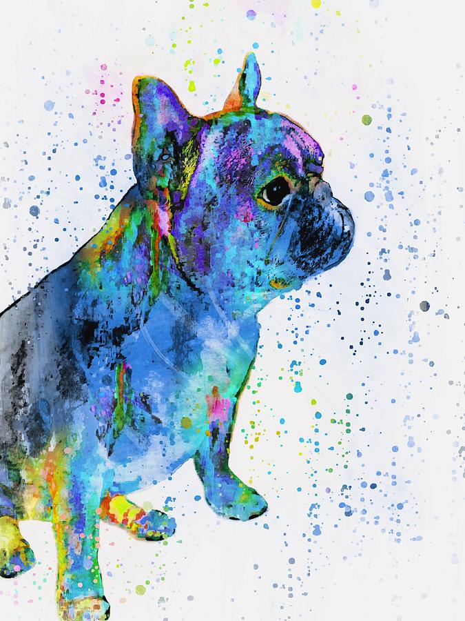 French Bulldog In Art Mixed Media by Barbara Chichester