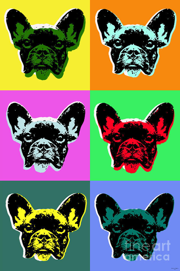 French Bulldog Digital Art - French Bulldog Pop Art style by Jean luc Comperat