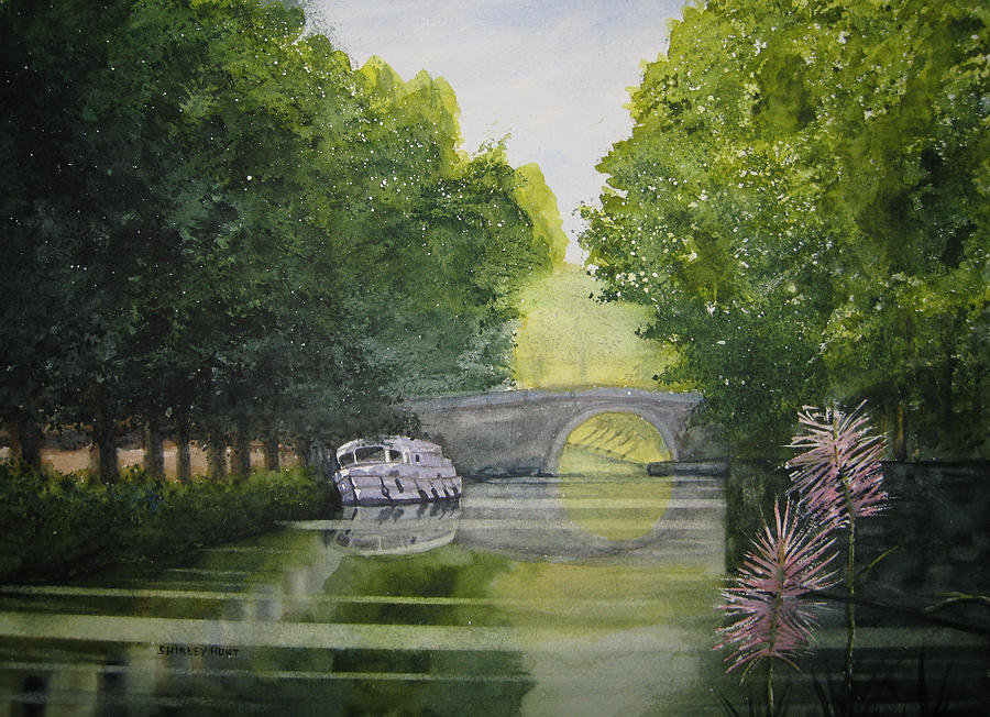French Canal Painting by Shirley Braithwaite Hunt