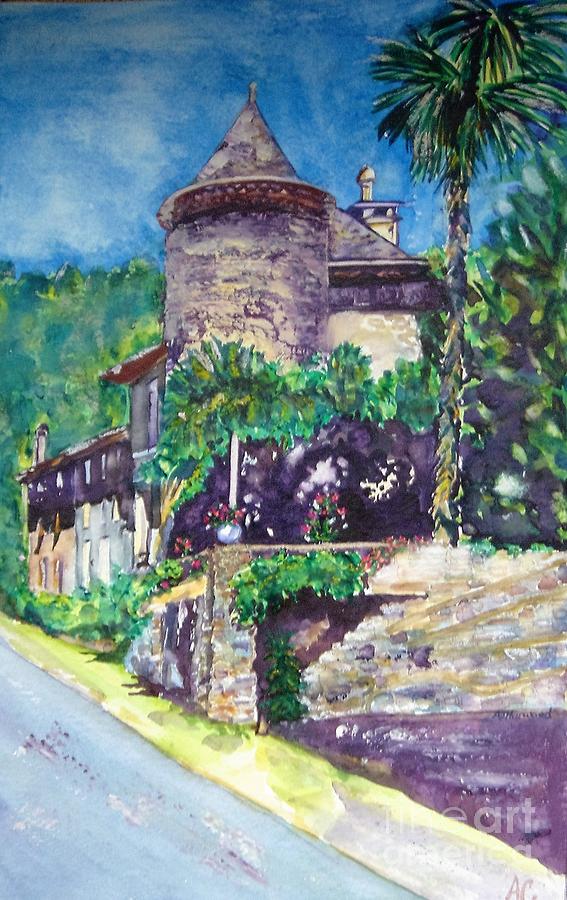 French Chateau III Painting by Angela Cartner