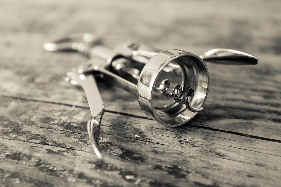 Black And White Photograph - French Corkscrew by Georgia Clare