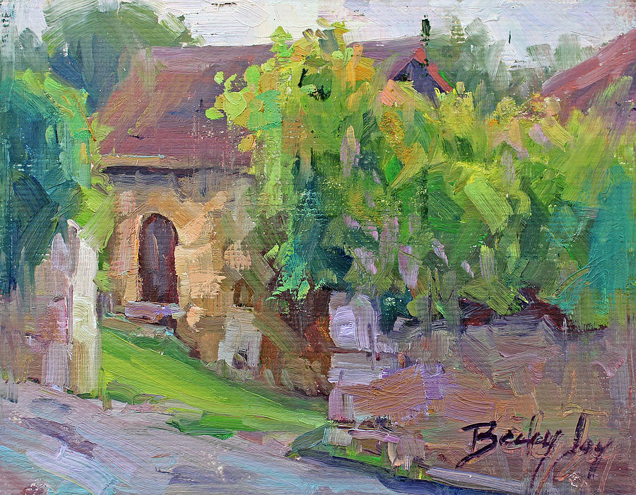 French Cottage Painting by Becky Joy