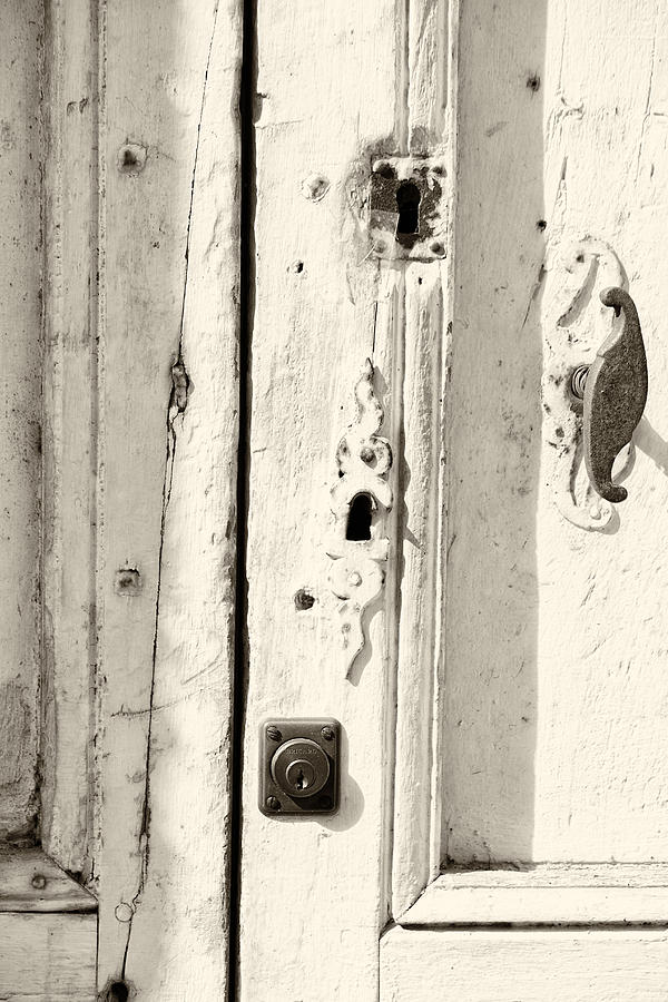 Vintage Photograph - French Door Detail 2 by Georgia Clare