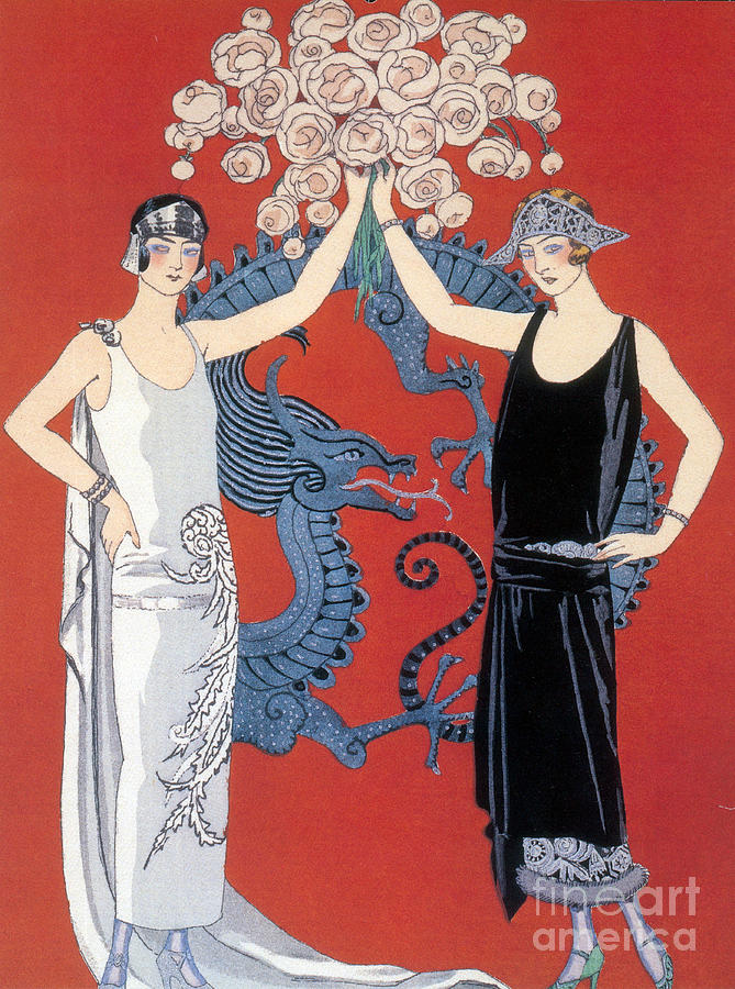 Clothing Photograph - French Fashion, George Barbier, 1924 by Science Source
