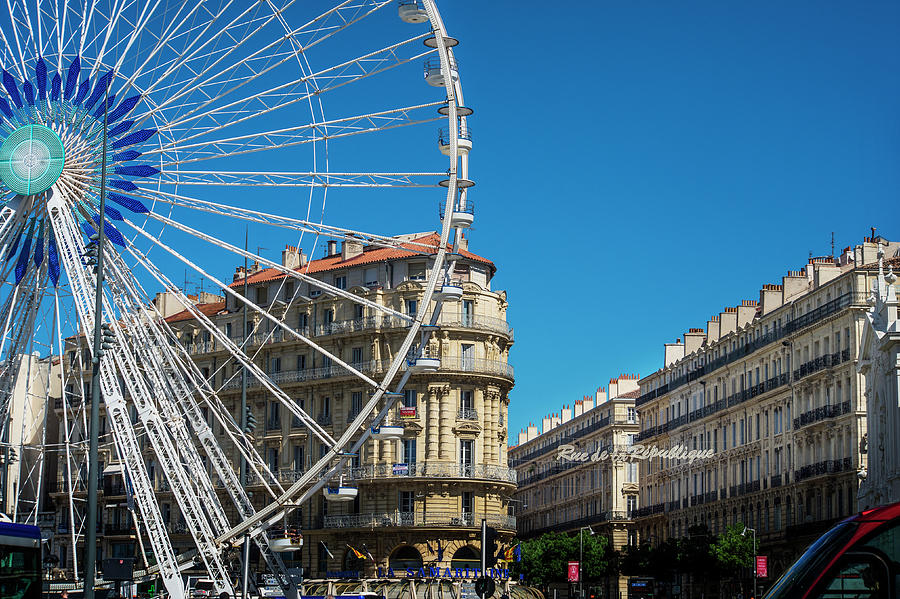 Marseille Photograph - French Ferris Wheel by Alida Thorpe