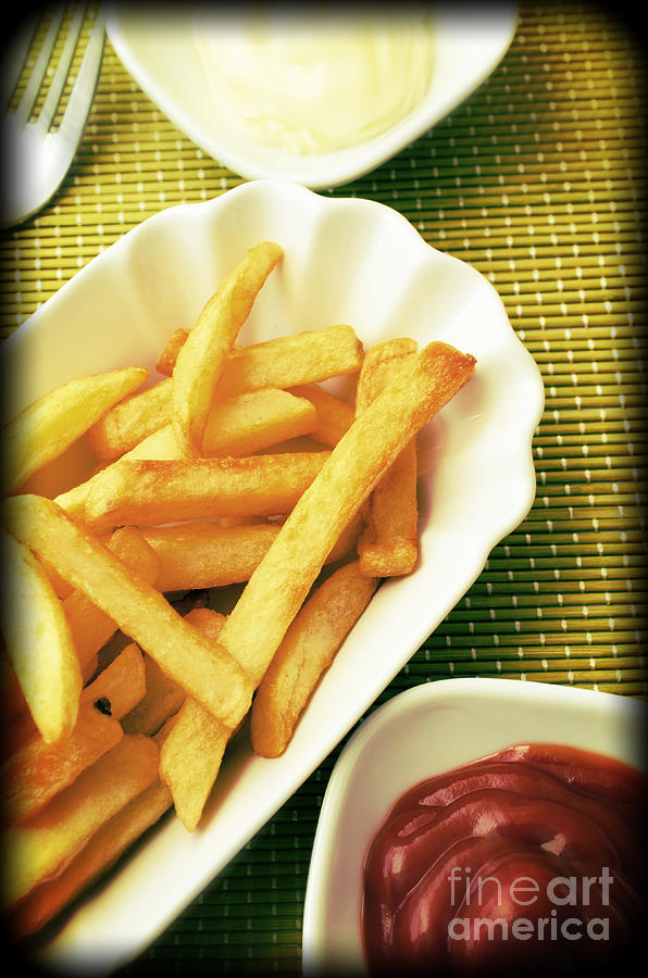 Potato Photograph - French fries by Andreas Berheide