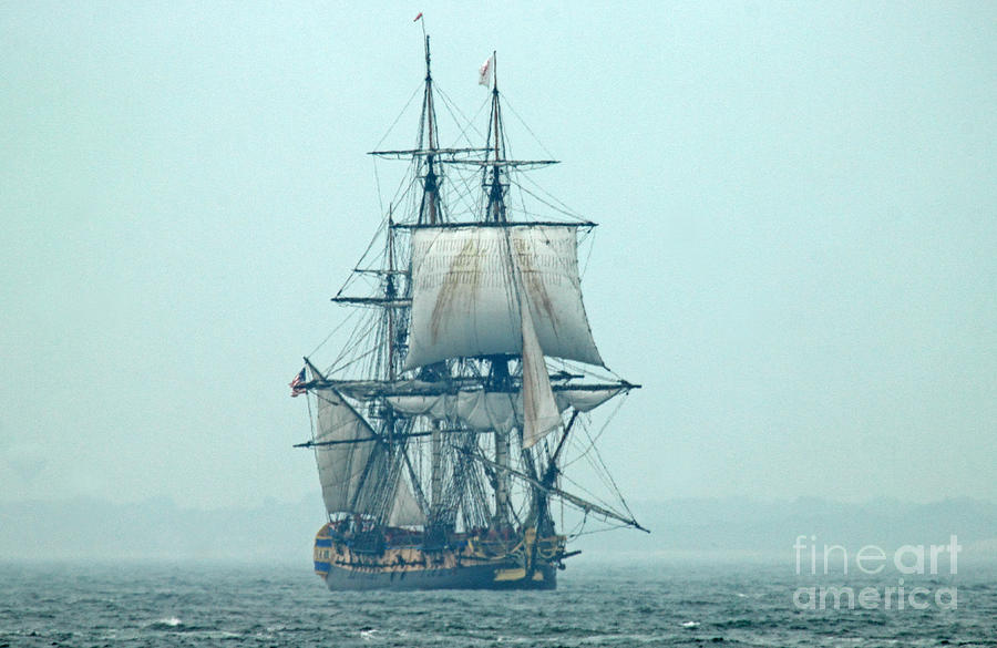 Lafayette Photograph - French Frigate Hermione by Jim Beckwith