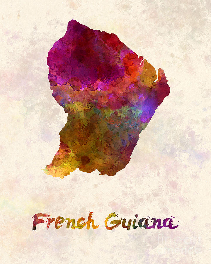 French Guiana in watercolor Painting by Pablo Romero | Fine Art America