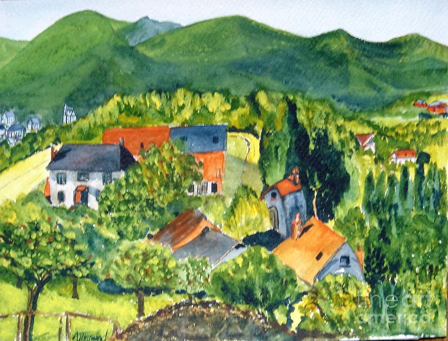 French Hamlet Painting by Angela Cartner