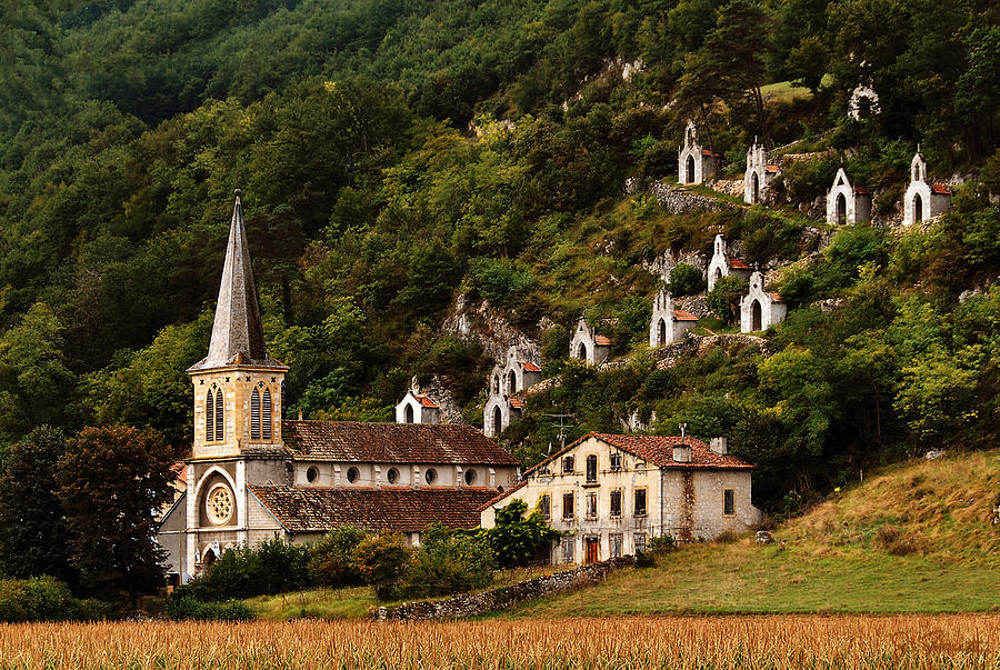 French Hillside Church Photograph by Joe Bonita