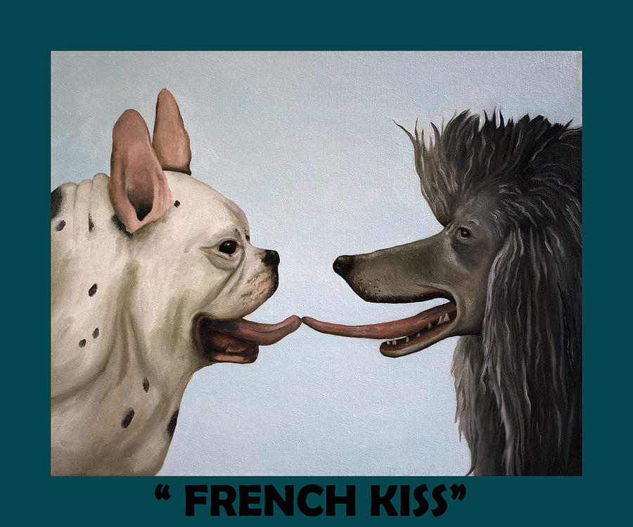 French Kiss with Lettering Painting by Leah Saulnier The Painting Maniac