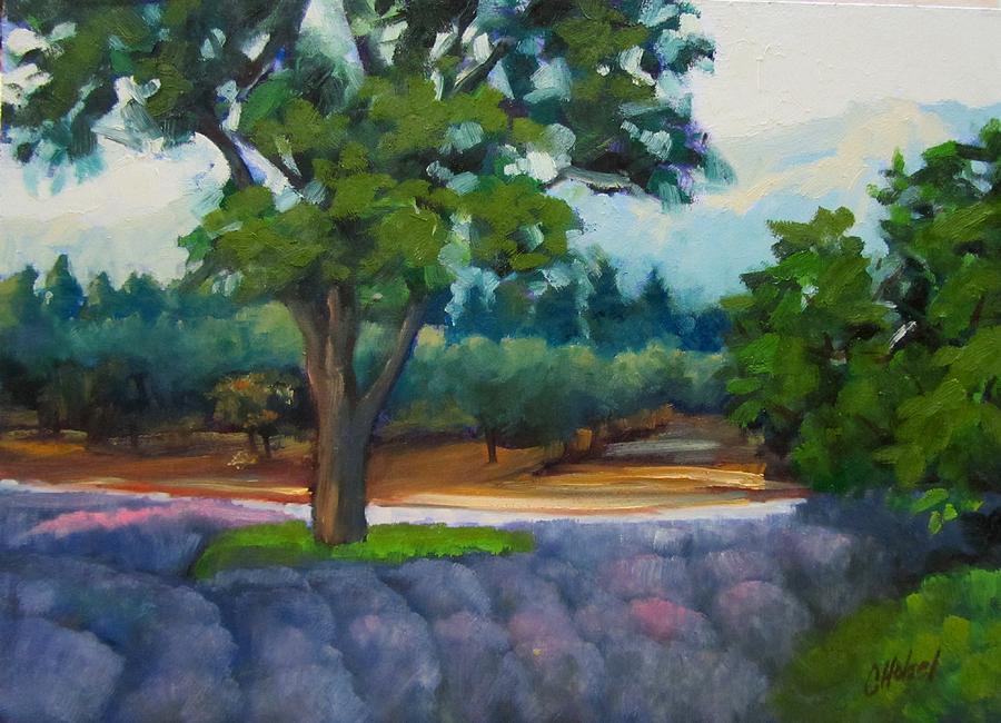 French Lavender field Painting by Chris Hobel