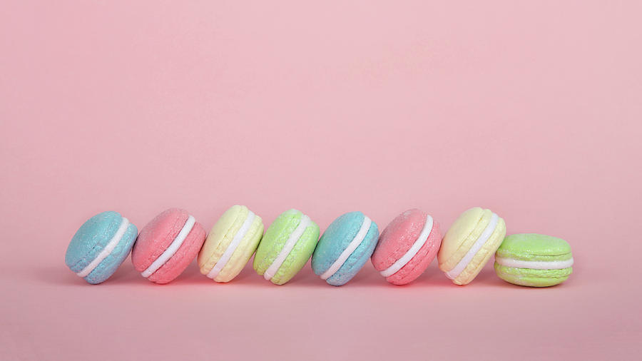 French Macaron Cookies in a row Photograph by Sheila Fitzgerald - Fine ...